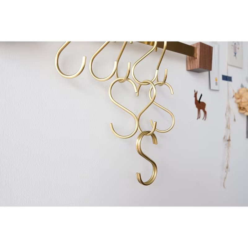 聖誕禮盒 黃銅金色復古S掛鉤 居家收納 多個裝