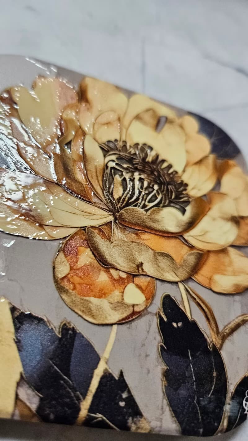 金花燦爛-吸水陶瓷杯墊