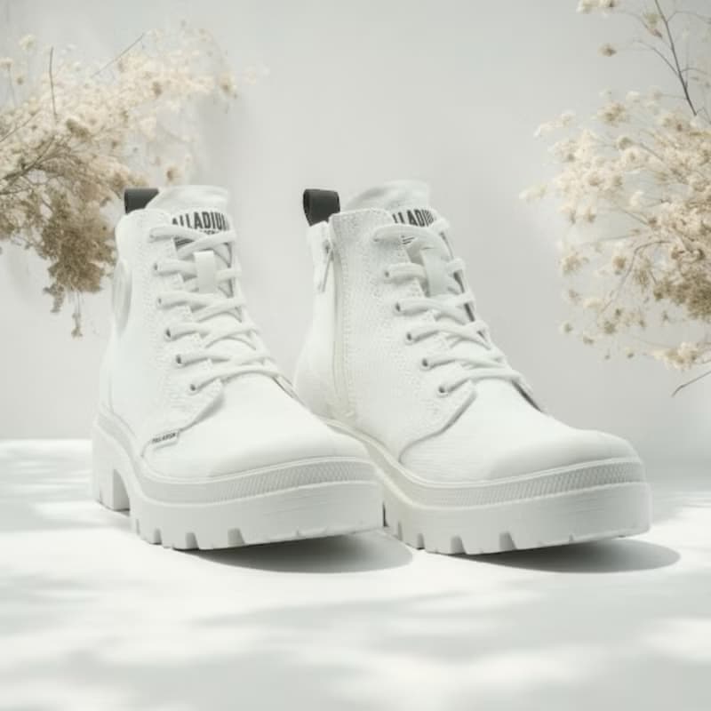 PALLADIUM PALLABASE TWILL經典拉鍊帆布美腿靴96907