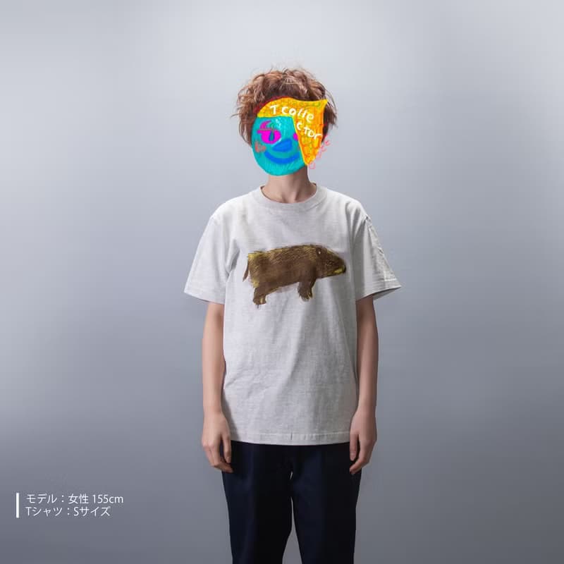 イノシシ (亥年) 動物 ユニセックス Tシャツ、レディース Tシャツ 、キッズ Tシャツ90~160cm、ベビー ロンパース70~80cm 、リンクコーデ