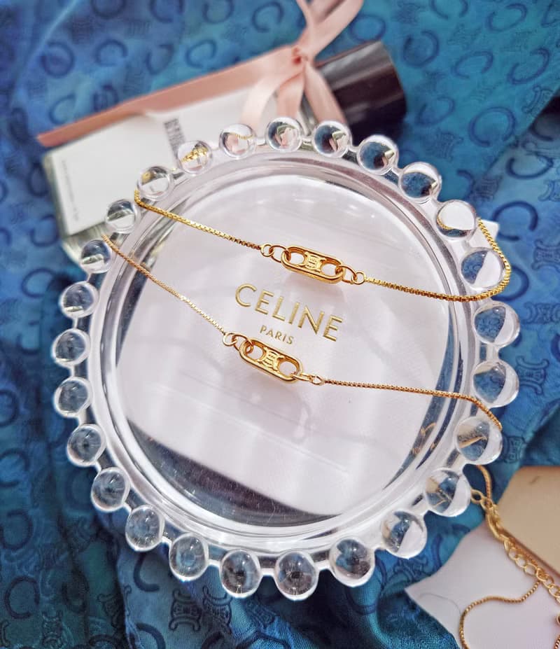 中古真品 CELINE 迷你凱旋門 項鍊頸鏈手鏈手鍊 耳環包包掛件掛飾