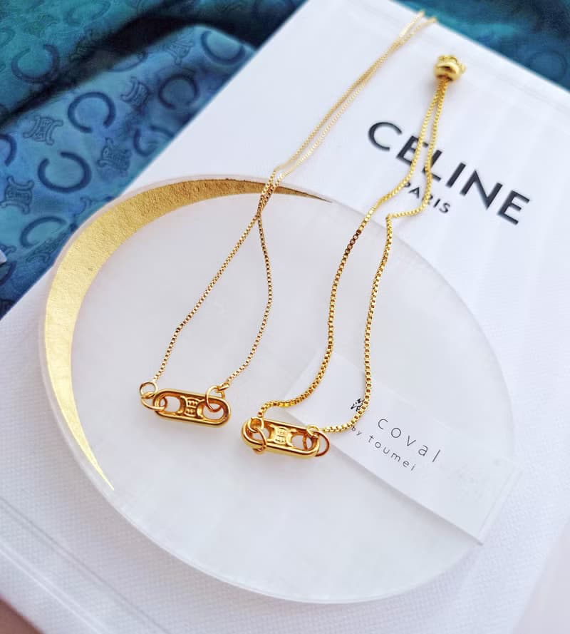 中古真品 CELINE 迷你凱旋門 項鍊頸鏈手鏈手鍊 耳環包包掛件掛飾