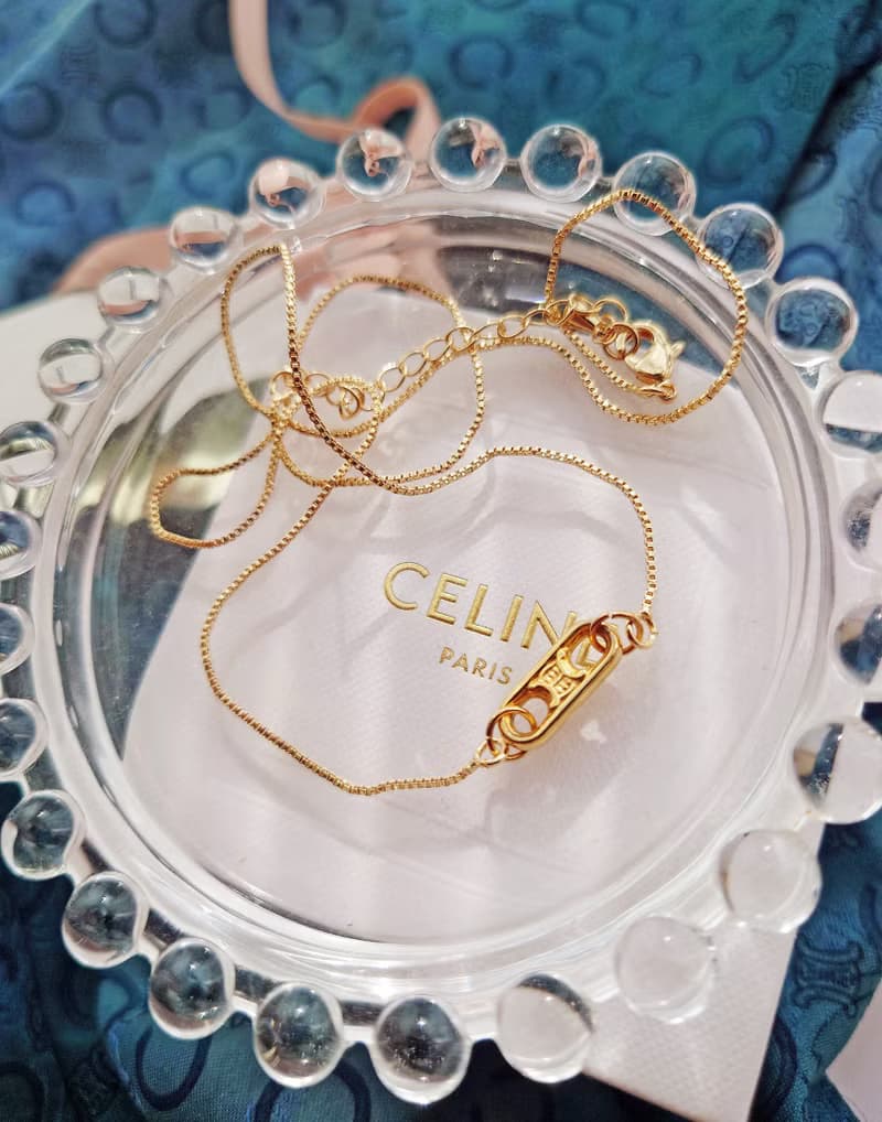 中古真品 CELINE 迷你凱旋門 項鍊頸鏈手鏈手鍊 耳環包包掛件掛飾