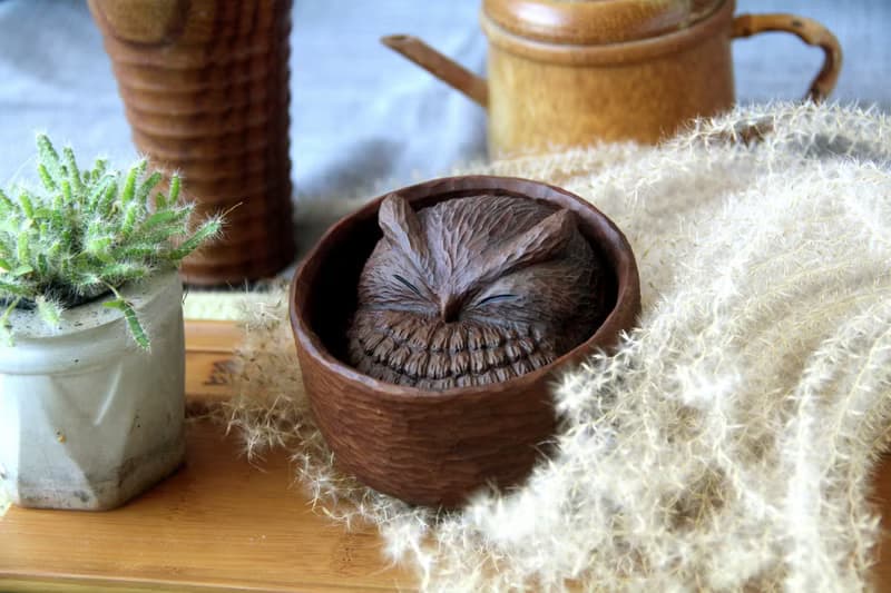 木雕茶鷹