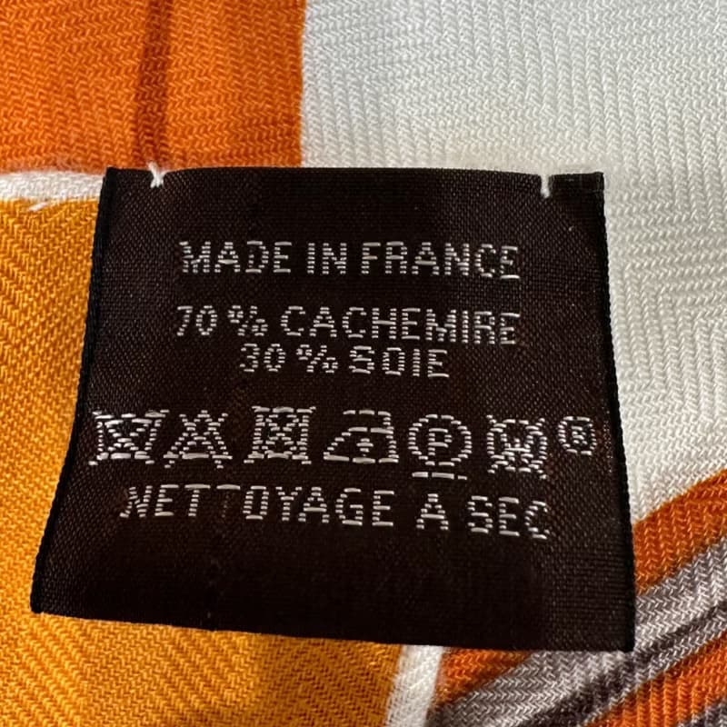 【日本直送】エルメス HERMES カレジェアン140 ストール カシミヤ × シルク レディース【中古】