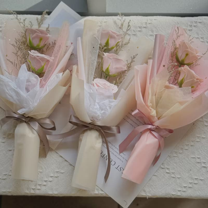 香皂玫瑰花束 .香皂花束