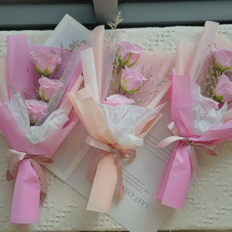 香皂玫瑰花束 .香皂花束
