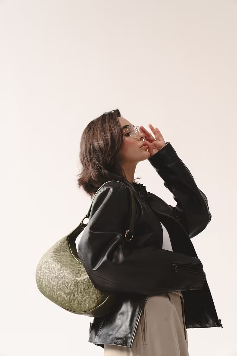 Hedera Leather Shoulder Bag | Minimalist Handmade Purse | Leather Handbag