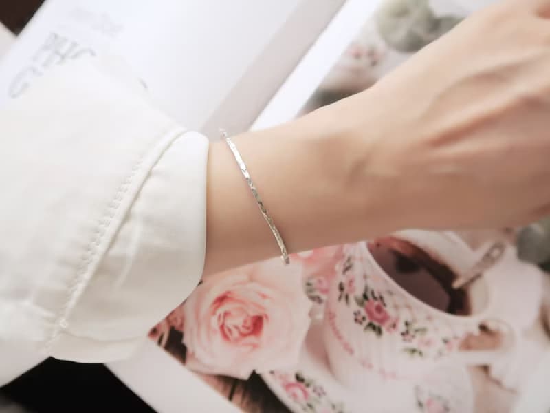 925純銀 波光 實心 鍛敲紋 C型 開口式 手環 免費送禮包裝