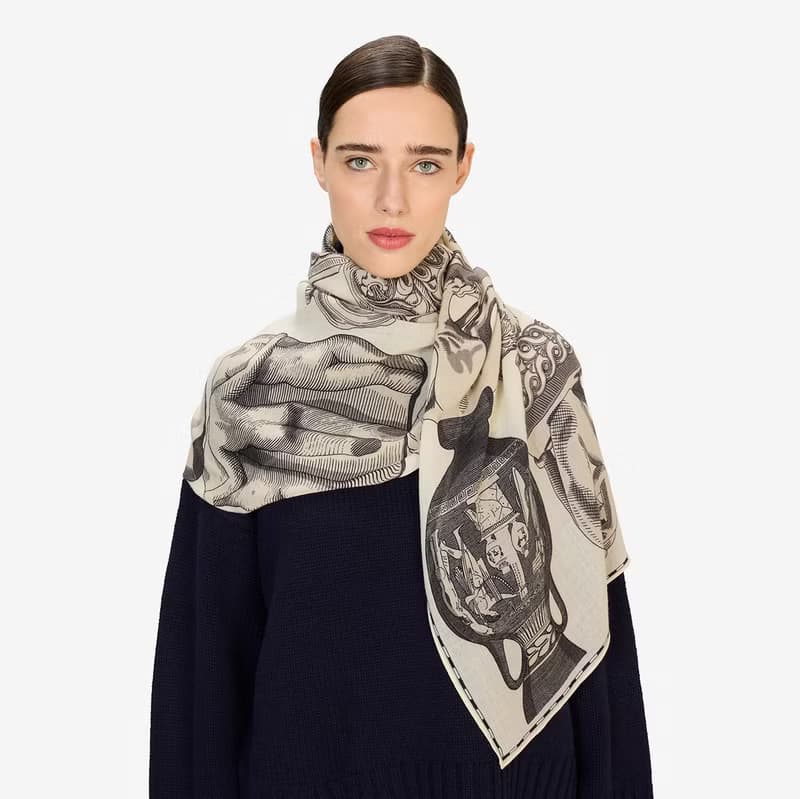 【INOUI EDITIONS】ARCHIVES 羊毛圍巾80 - 白