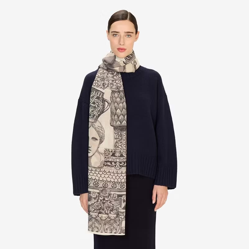 【INOUI EDITIONS】ARCHIVES 羊毛圍巾80 - 白