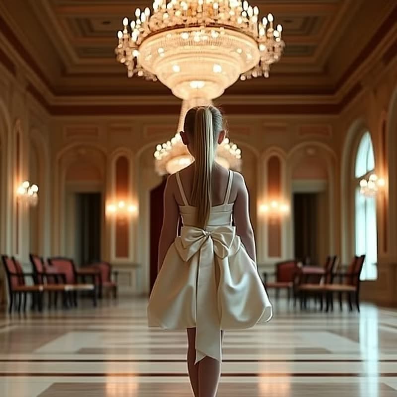 Ivory Satin Cocktail Dress – Chic Flower Girl & Birthday Look 輕婚紗 小禮服 伴娘禮服 畢業