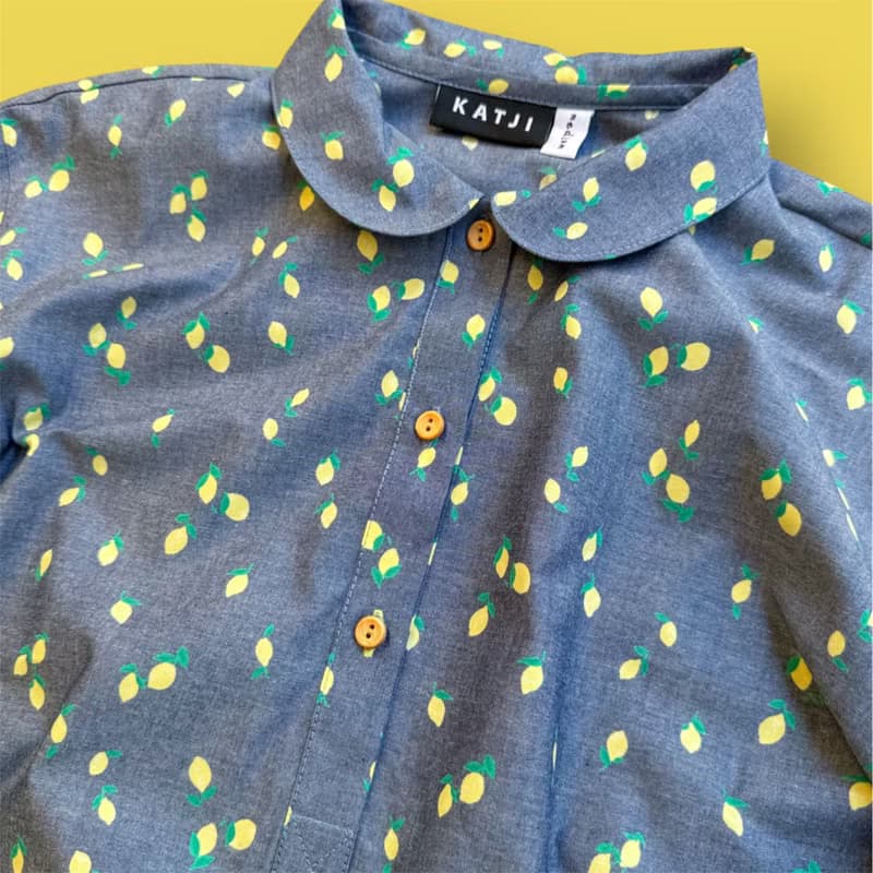 Lemon Farm Lulu 款棉質圓領襯衫