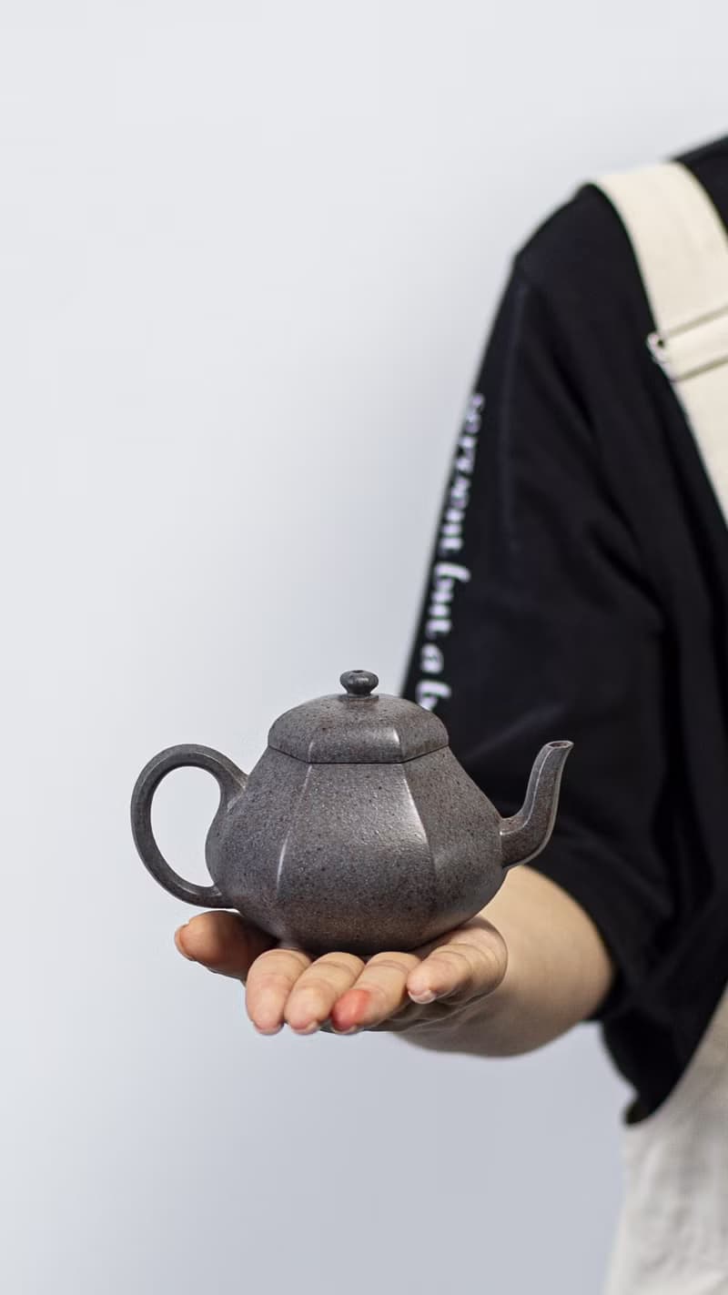 送禮紫砂壺茶壺六方梨形 特高温 230cc 原矿紫泥高温 烧制独特天