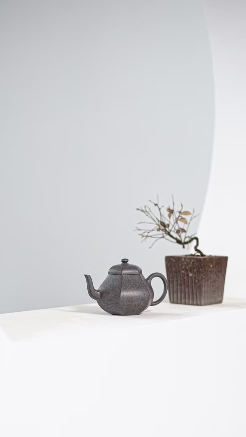 送禮紫砂壺茶壺六方梨形 特高温 230cc 原矿紫泥高温 烧制独特天