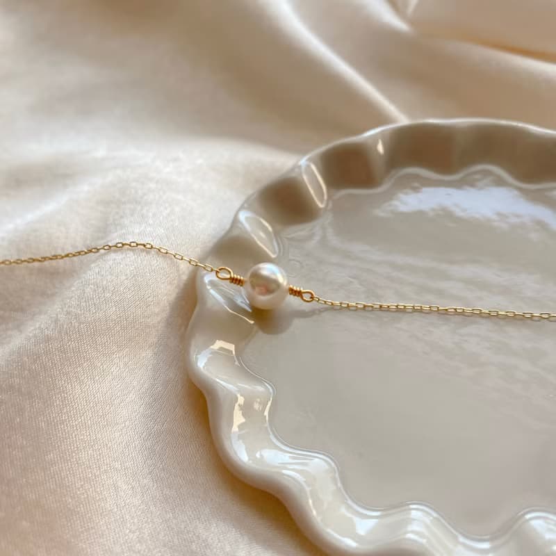 白點兒 - 珍珠 黃銅手鍊