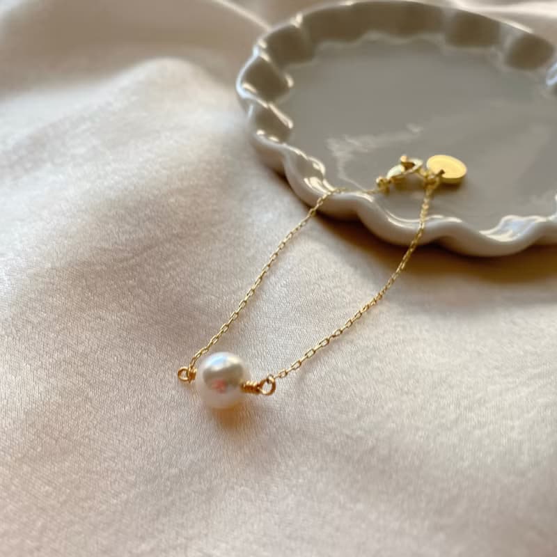 白點兒 - 珍珠 黃銅手鍊