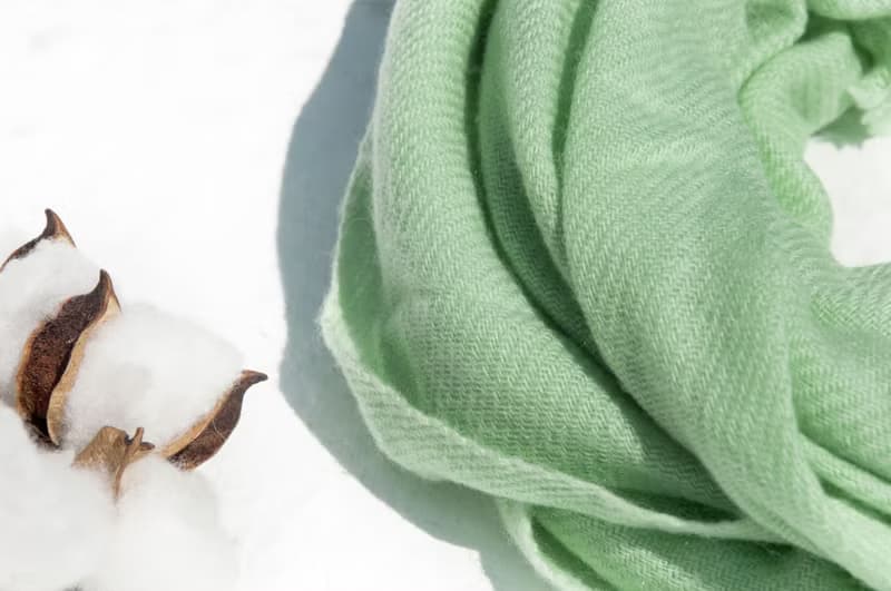 喀什米爾Cashmere/羊絨圍巾/純羊毛圍巾披巾/戒指絨披肩-薄荷綠茶