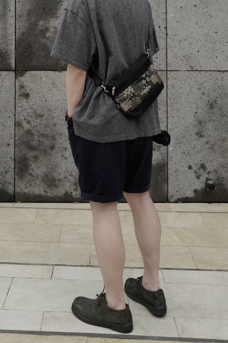 日系拼接小斜挎包 防水尼龍