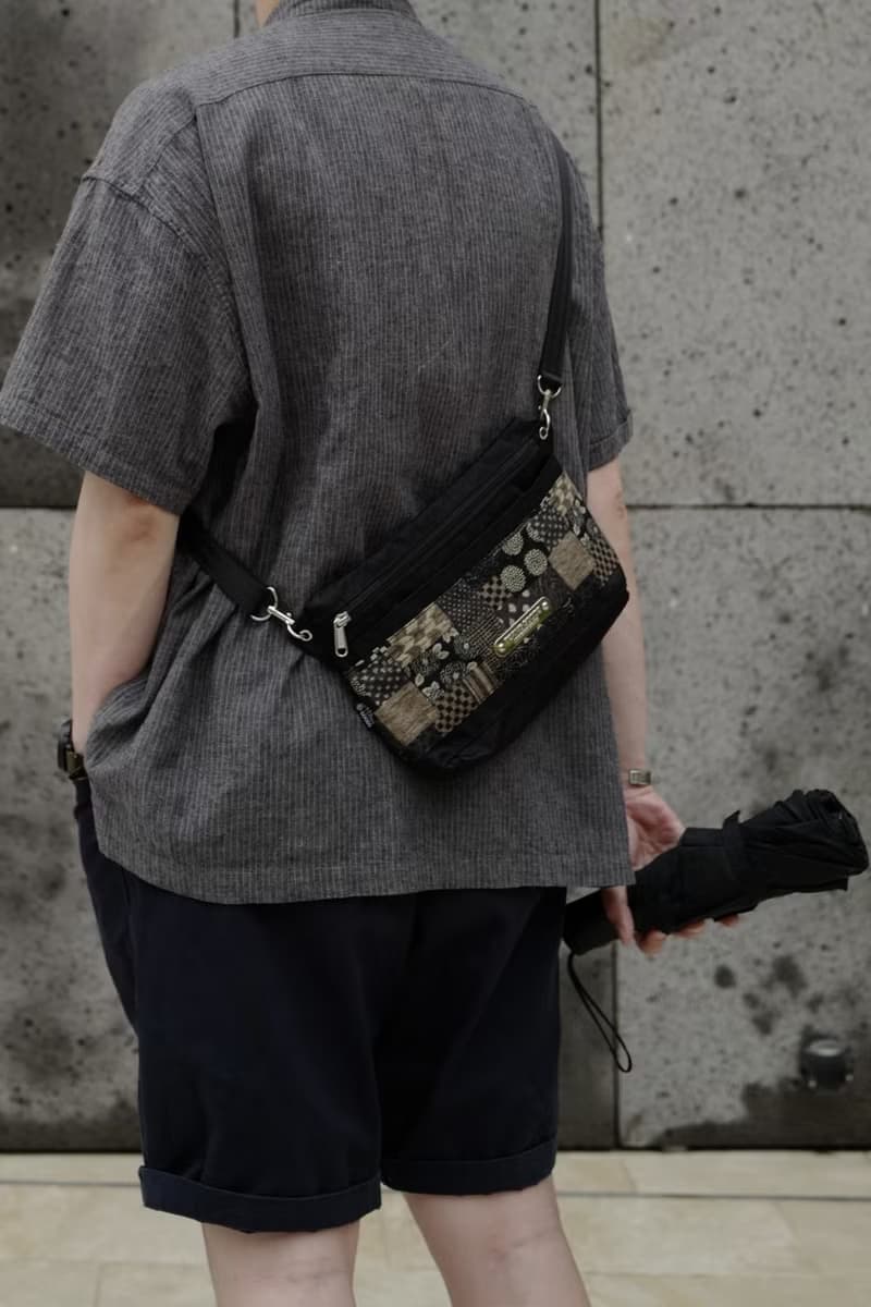 日系拼接小斜挎包 防水尼龍