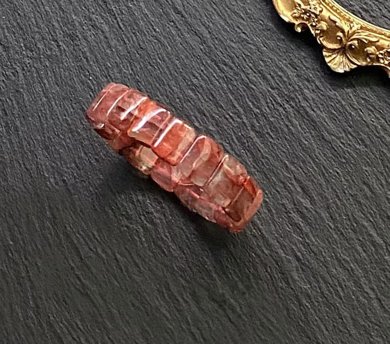 開運 招財 旺姻緣 旺貴人-天然冰透體紅膠花水晶手排 手鍊 手環