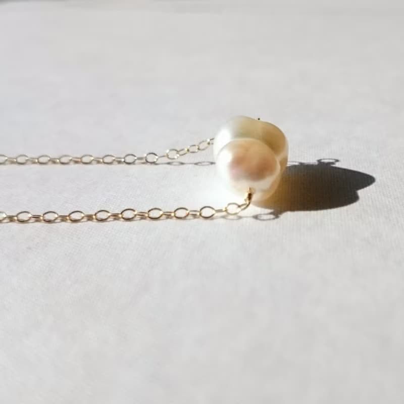 14kgf*Japanese TWIN Freshwater pearl necklace