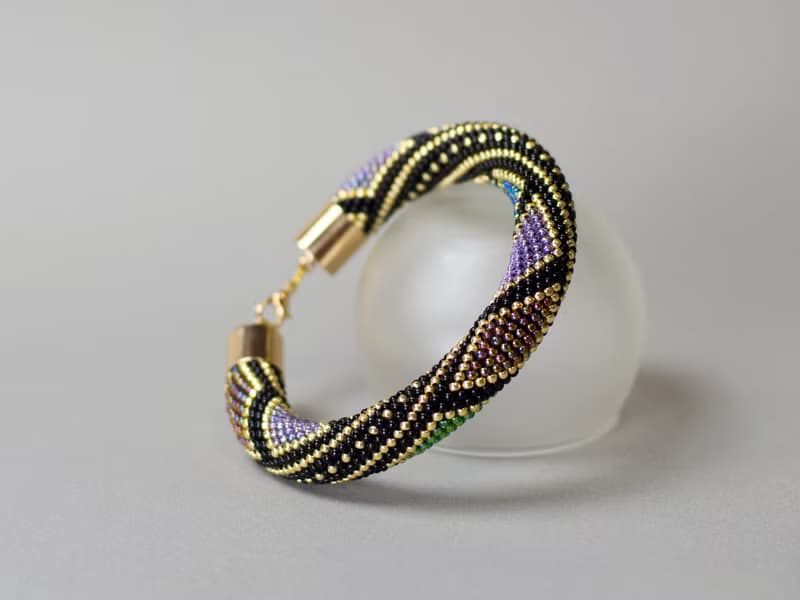 珠子钩编套件与材料包, DIY material package, Diy kit bead crochet bracelet