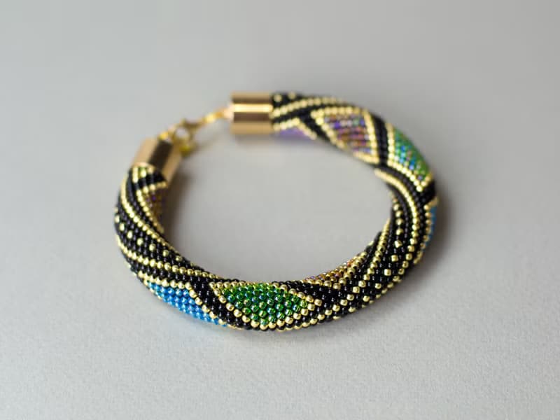 珠子钩编套件与材料包, DIY material package, Diy kit bead crochet bracelet