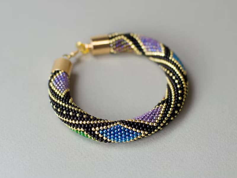 珠子钩编套件与材料包, DIY material package, Diy kit bead crochet bracelet