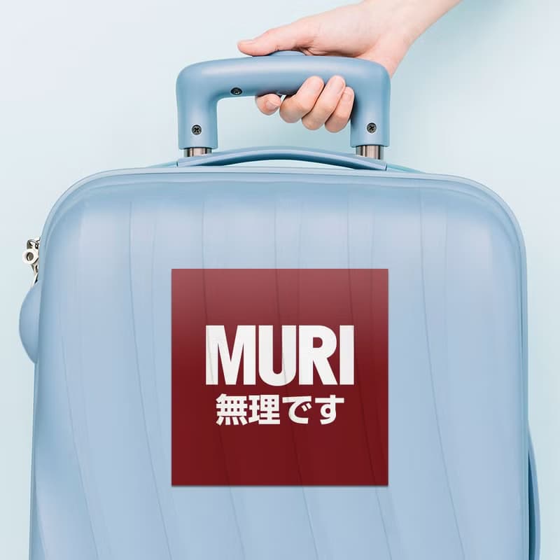 MURI 無理です 防水貼紙組合 可貼筆電 行李箱 汽機車 066