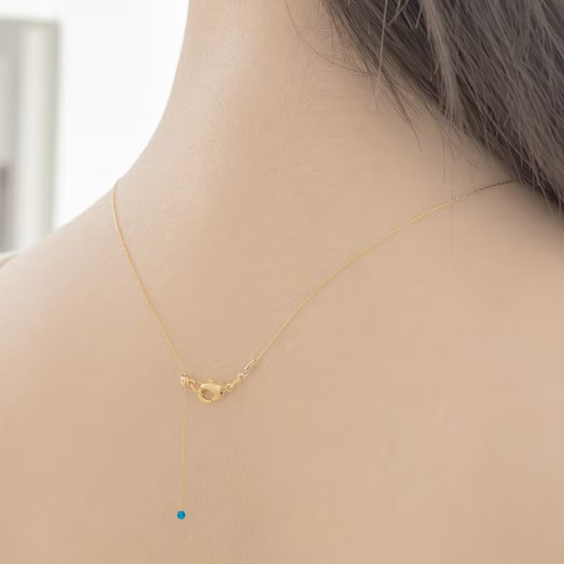 【雙魚座生日石】海藍寶 Aquamarine 天然石項鍊 韓國製造