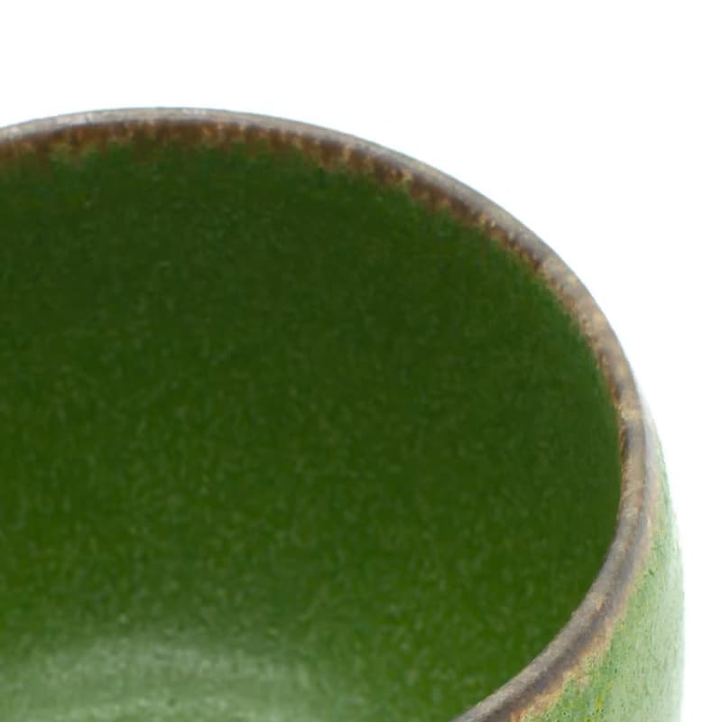 【絕美釉色】美濃燒-霧釉鶯綠丸碗/小皿