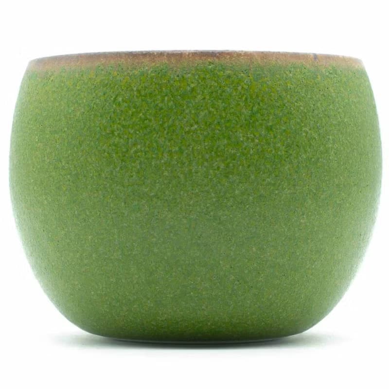 【絕美釉色】美濃燒-霧釉鶯綠丸碗/小皿