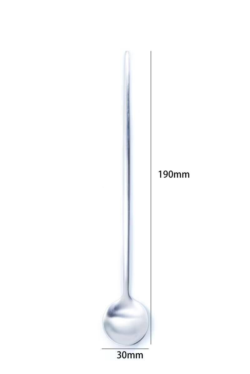 Islandoffer 島嶼製作 創意不鏽鋼渡銀色長匙羮   (一套2件)