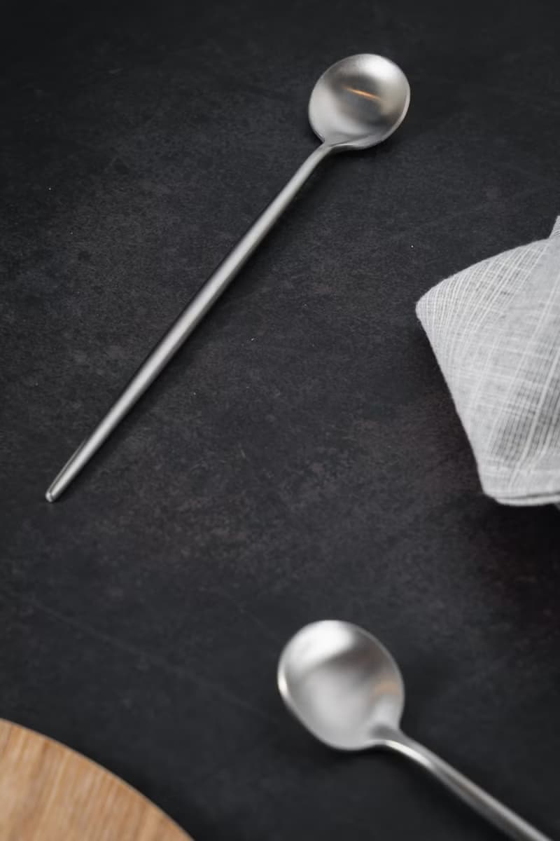 Islandoffer 島嶼製作 創意不鏽鋼渡銀色長匙羮   (一套2件)