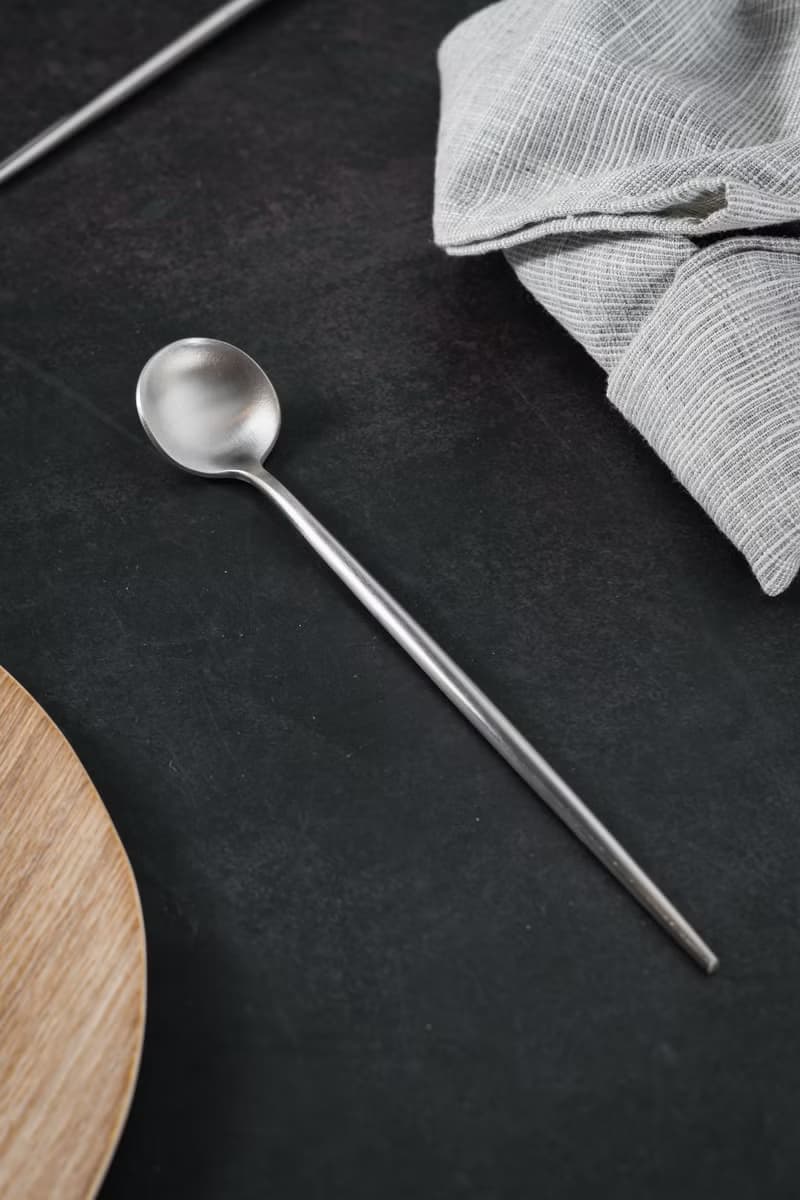 Islandoffer 島嶼製作 創意不鏽鋼渡銀色長匙羮   (一套2件)