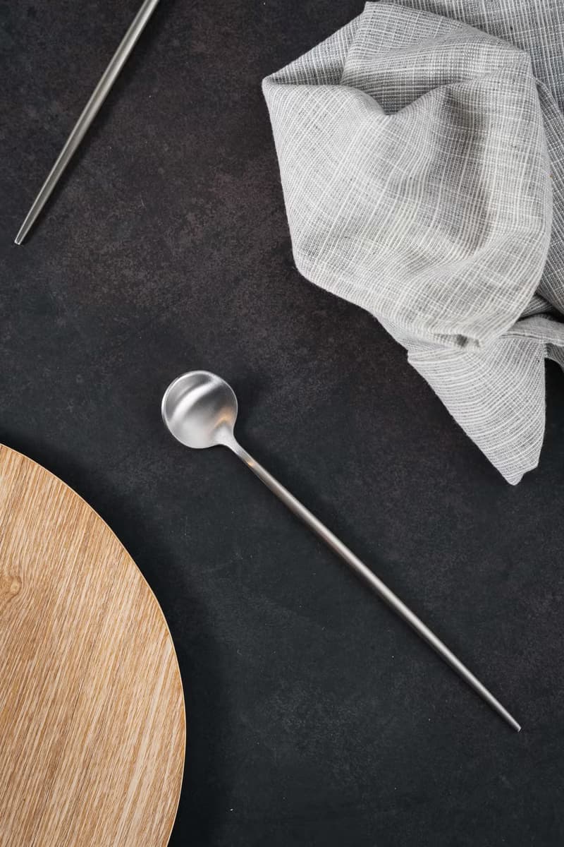 Islandoffer 島嶼製作 創意不鏽鋼渡銀色長匙羮   (一套2件)