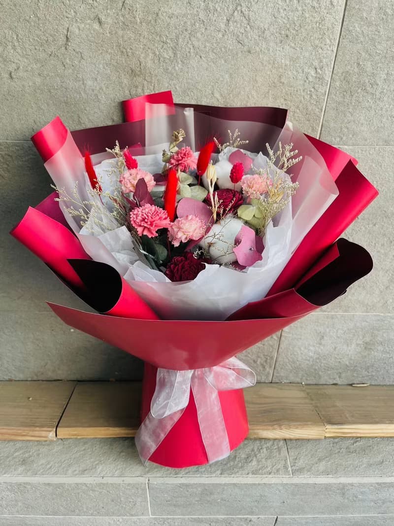 紙鈔花束、永生花束