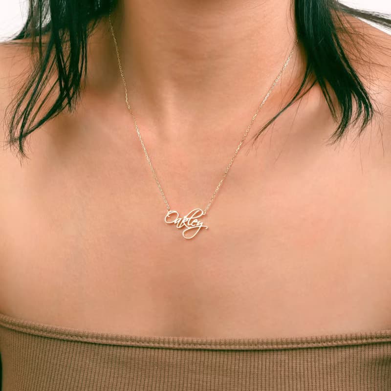 自訂防過敏925純銀筆記風項鏈簽名風項鏈鎖骨疊搭鏈 交換禮物