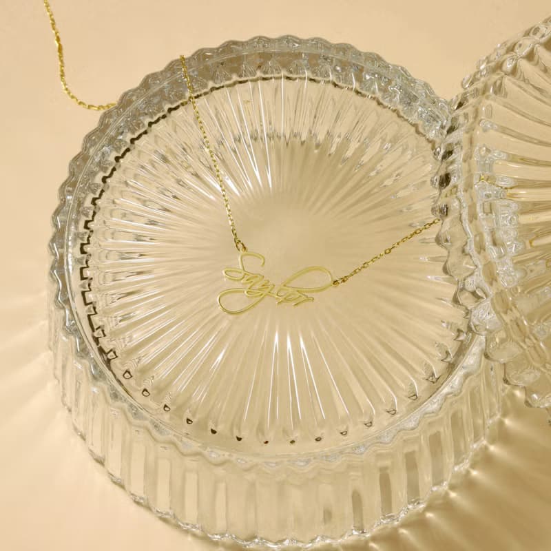 自訂防過敏925純銀筆記風項鏈簽名風項鏈鎖骨疊搭鏈 交換禮物