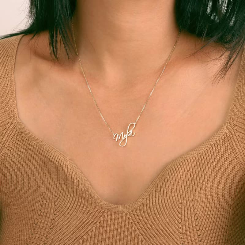 自訂防過敏925純銀筆記風項鏈簽名風項鏈鎖骨疊搭鏈 交換禮物