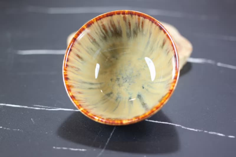 【送禮好物】沙瀑 天目釉 圓滿茶杯 鶯歌陶藝名家葉敏祥作品