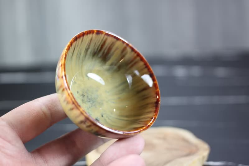 【送禮好物】沙瀑 天目釉 圓滿茶杯 鶯歌陶藝名家葉敏祥作品