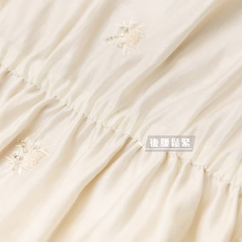 【MEDUSA】高級天絲斜蓋米白小禮服(M-XL) | 約會洋裝 媽媽禮服