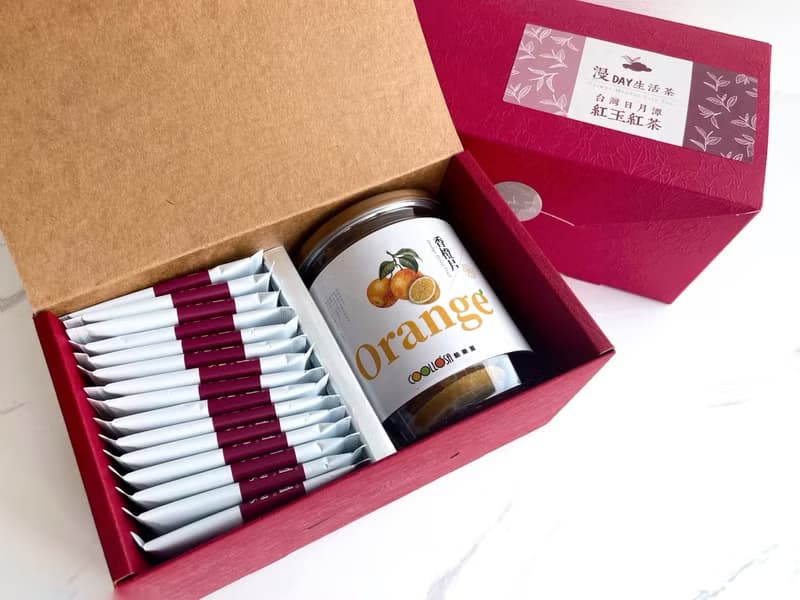 漫Day生活茶 阿薩姆紅茶袋茶包+果乾 禮盒附贈手提袋 日月潭紅茶