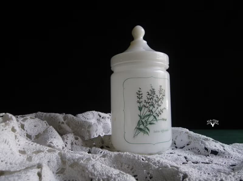 【老時光 OLD-TIME】早期法國製稀有牛奶玻璃香料罐