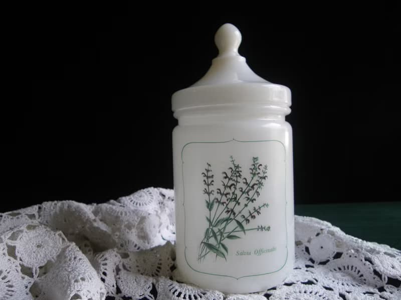 【老時光 OLD-TIME】早期法國製稀有牛奶玻璃香料罐