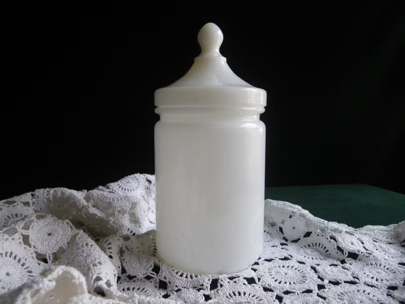 【老時光 OLD-TIME】早期法國製稀有牛奶玻璃香料罐