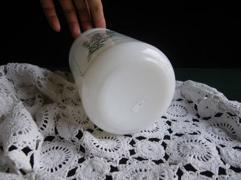 【老時光 OLD-TIME】早期法國製稀有牛奶玻璃香料罐