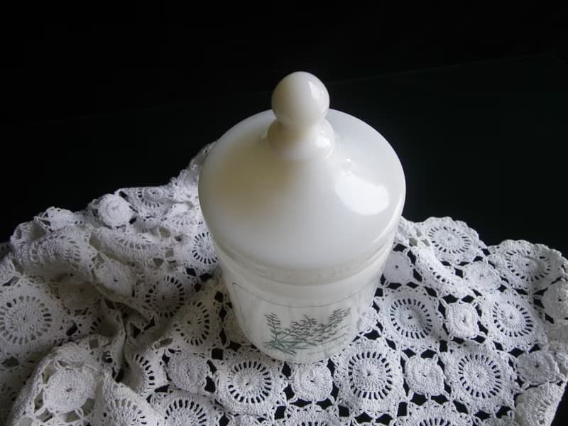 【老時光 OLD-TIME】早期法國製稀有牛奶玻璃香料罐